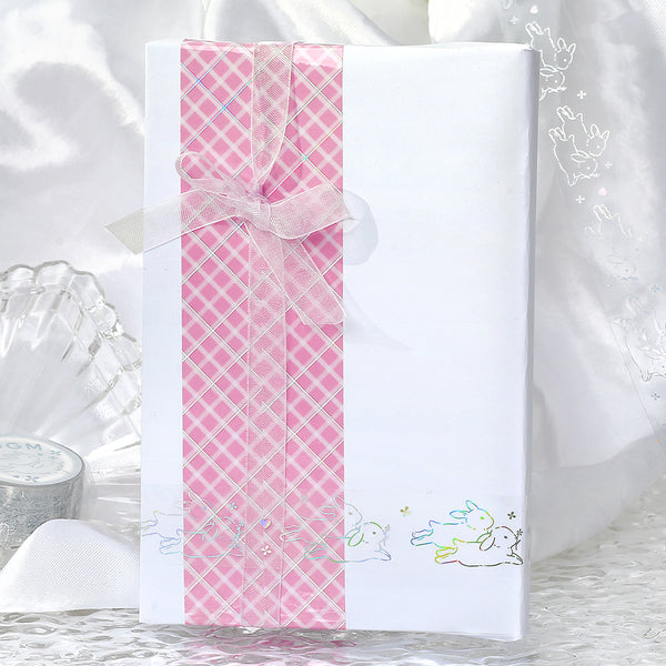 Load image into Gallery viewer, BGM Foil Stamping Clear Tape: Life - Pink Lattice