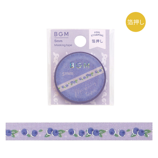 将图片加载到图库查看器,BGM Foil Stamping Masking Tape: Life - Blueberry