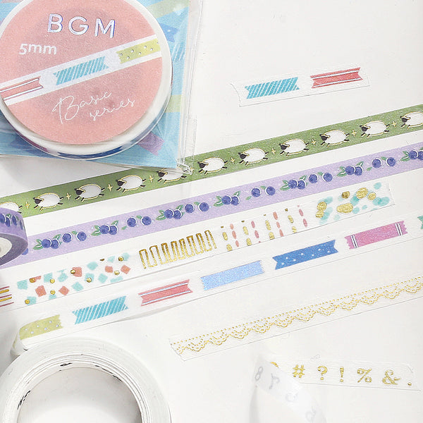 将图片加载到图库查看器,BGM Foil Stamping Masking Tape: Life - Blueberry
