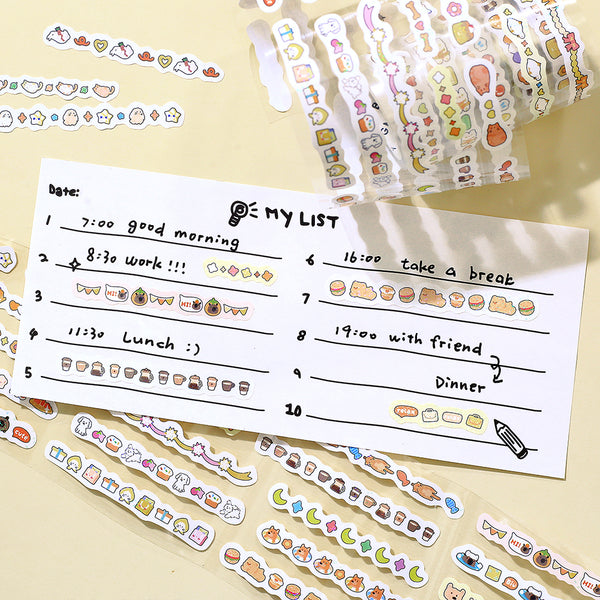 이미지를 갤러리 뷰어에 로드 , BGM Roll Sticker: Mini Linea - Orange