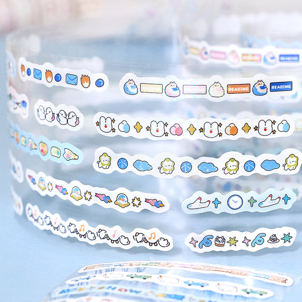 이미지를 갤러리 뷰어에 로드 , BGM Roll Sticker: Mini Linea - Pale Blue