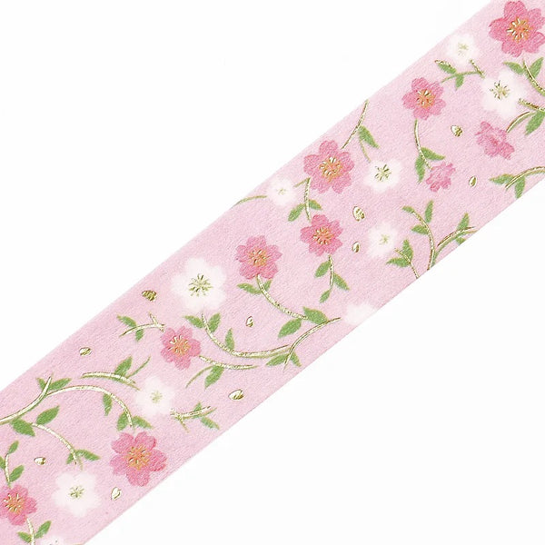 이미지를 갤러리 뷰어에 로드 , BGM Foil Stamping Masking Tape: Flower Pattern - Sakura