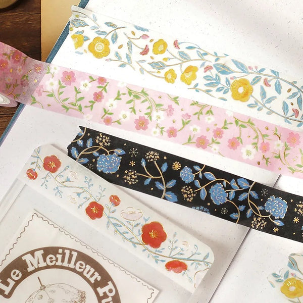 이미지를 갤러리 뷰어에 로드 , BGM Foil Stamping Masking Tape: Flower Pattern - Sakura