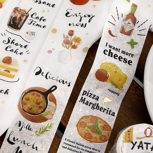 画像をギャラリービューアに読み込む, BGM Foil Stamping Masking Tape: Today's Menu - Pizzeria