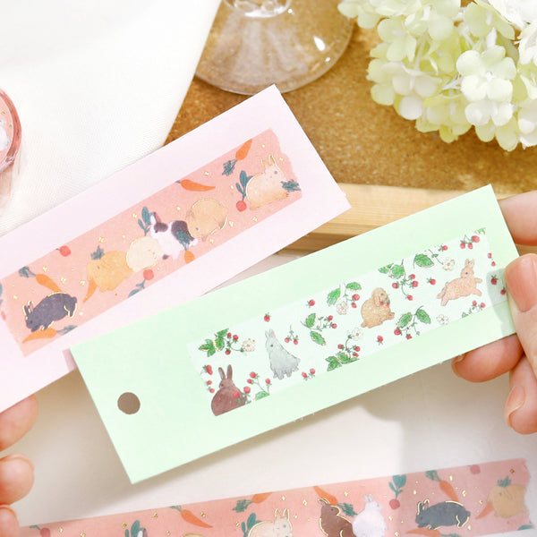 将图片加载到图库查看器,BGM Foil Stamping Masking Tape: Rabbit Country - Forest