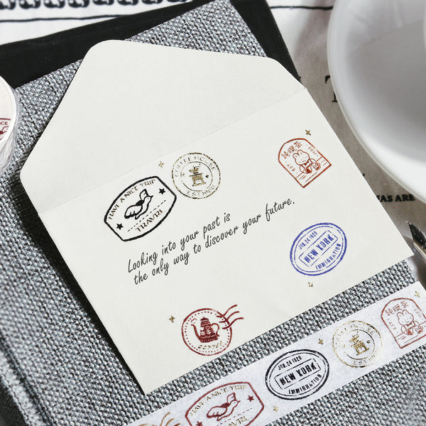 Load image into Gallery viewer, BGM Foil Stamping Masking Tape: World Cafe Travel - Stamps