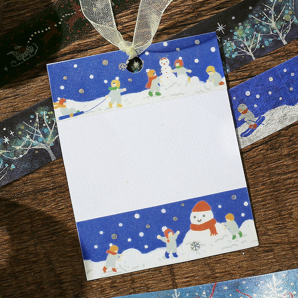 이미지를 갤러리 뷰어에 로드 , BGM Foil Stamping Christmas Limited Edition Masking Tape - Let's make a Snowman