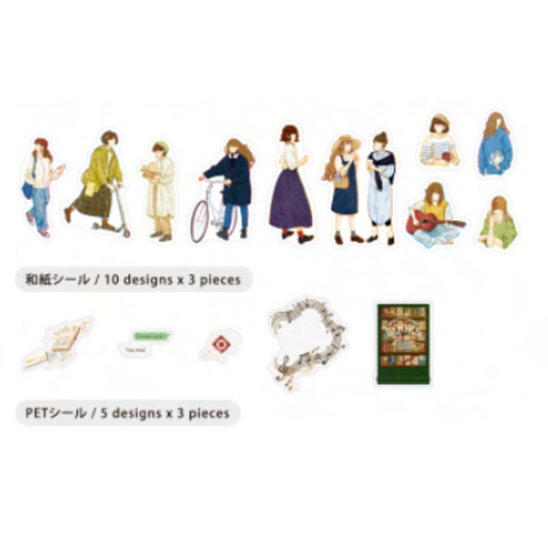 画像をギャラリービューアに読み込む, BGM Coordinating Sticker: Virgin Picture Book - Literary Girl