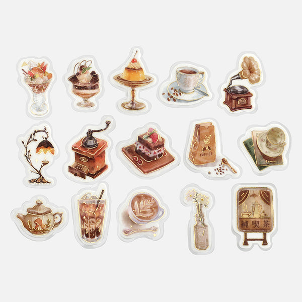 Load image into Gallery viewer, BGM Foil Stamping Flake Seal: Cafe Alamode - Yellow