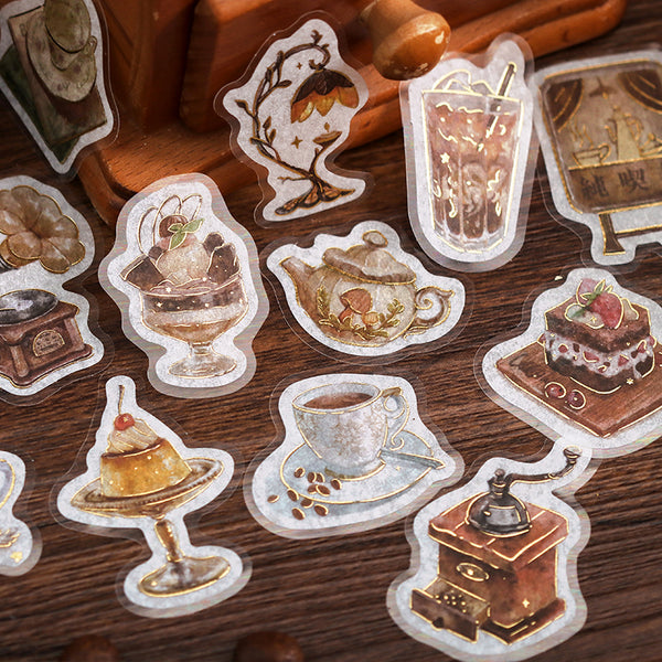 Load image into Gallery viewer, BGM Foil Stamping Flake Seal: Cafe Alamode - Yellow