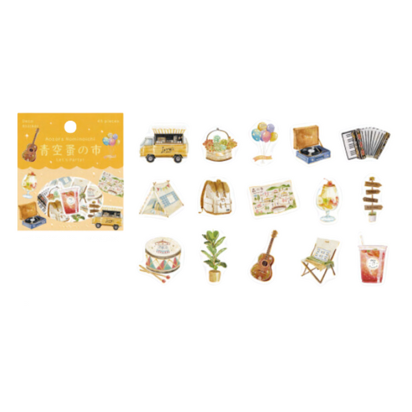 이미지를 갤러리 뷰어에 로드 , BGM Foil Stamping Flake Seal: The Flea Market of Blue Sky - Way of Walking