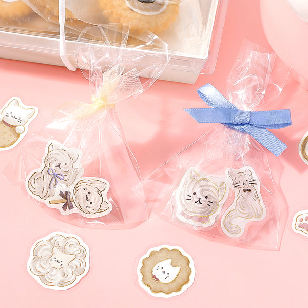 将图片加载到图库查看器,BGM Foil Stamping Flake Seal: Fluffy Animals - Meringue Cat
