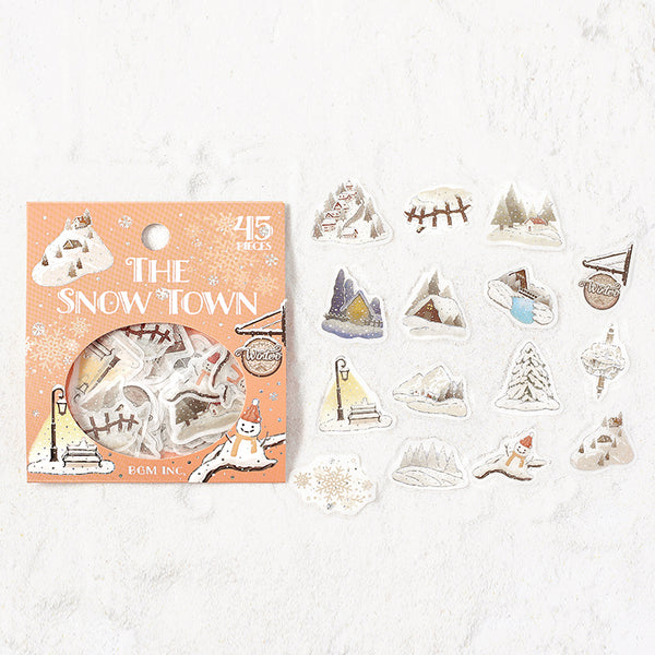 画像をギャラリービューアに読み込む, BGM Foil Stamping Winter Limited Edition Flake Seal - Snowy Town