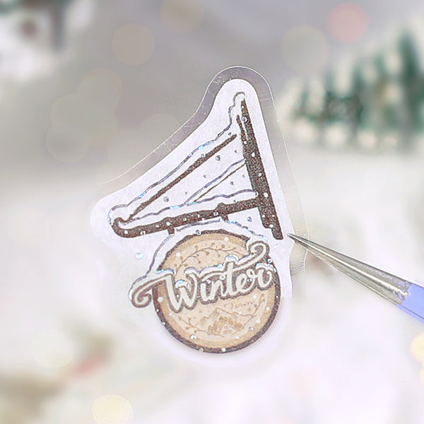 画像をギャラリービューアに読み込む, BGM Foil Stamping Winter Limited Edition Flake Seal - Snowy Town