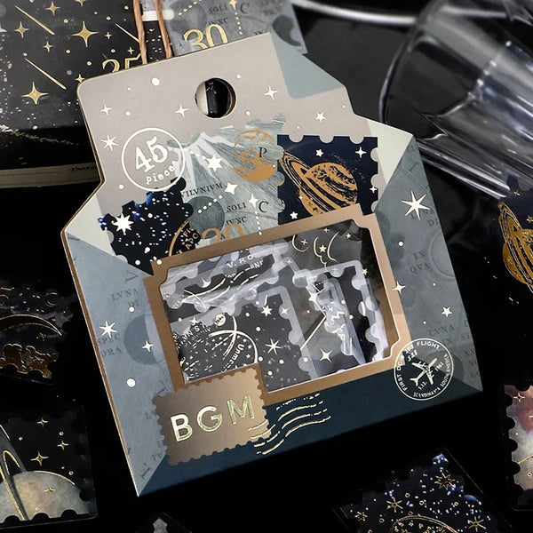 Load image into Gallery viewer, BGM Foil Stamping Flake Seal: Post Office - Astronomy