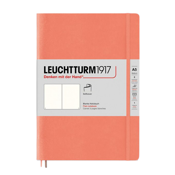 이미지를 갤러리 뷰어에 로드 , Leuchtturm1917 A5 Medium Softcover Notebook - Plain / Bellini