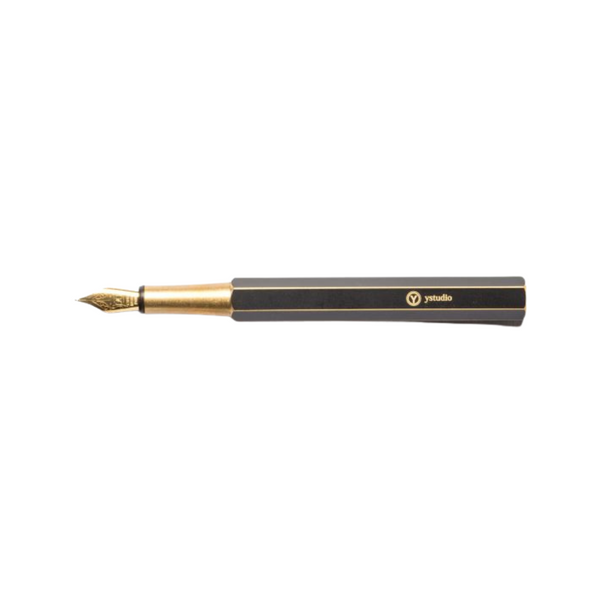Load image into Gallery viewer, Ystudio Classic Revolve Portable Fountain Pen - Brassing