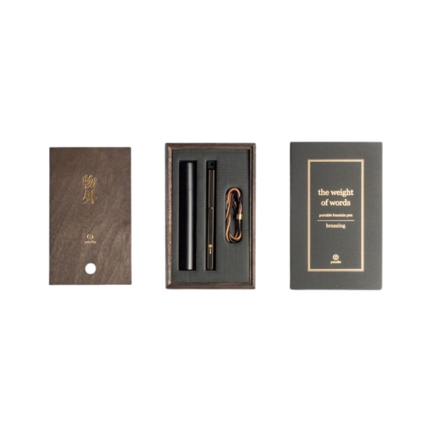 Load image into Gallery viewer, Ystudio Classic Revolve Portable Fountain Pen - Brassing