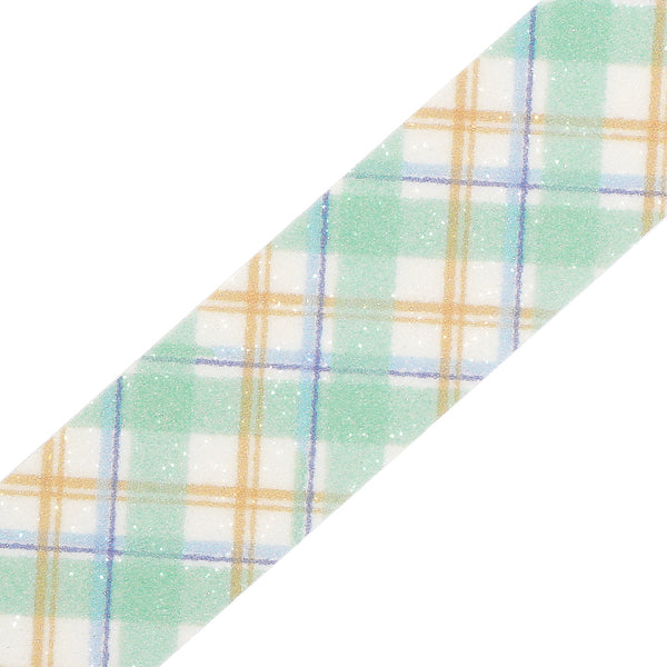 将图片加载到图库查看器,BGM Kira Fuwa Sugar Masking Tape - Check Mint Latte