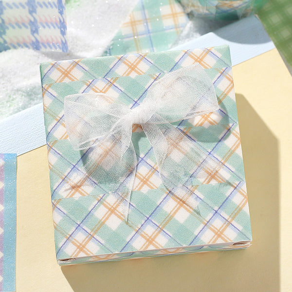 将图片加载到图库查看器,BGM Kira Fuwa Sugar Masking Tape - Check Mint Latte