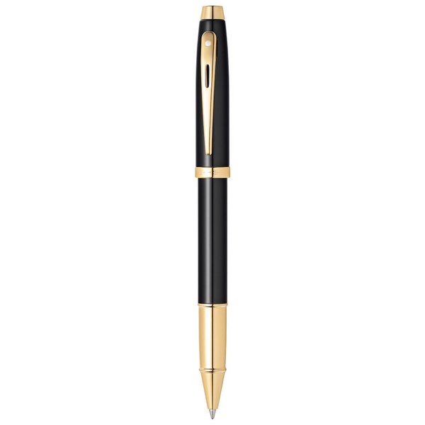 이미지를 갤러리 뷰어에 로드 , Sheaffer 100 E9322 Rollerball Pen - Glossy Black with Gold-tone Trims