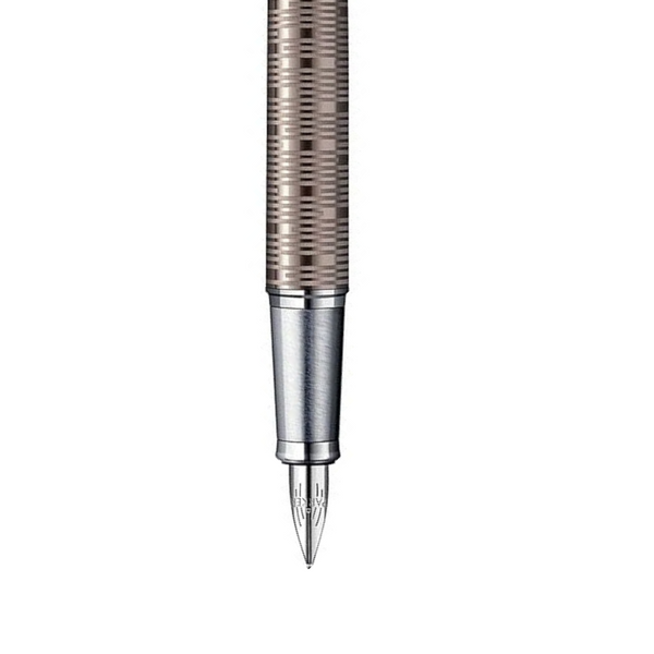 将图片加载到图库查看器,Parker IM Premium Fountain Pen - Brown Shadow with Chrome Trims
