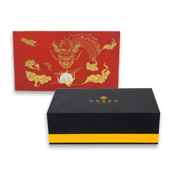 画像をギャラリービューアに読み込む, Cross Bailey Year of the Dragon Ballpoint Pen - Pearlescent White Lacquer with Rose Gold Trims