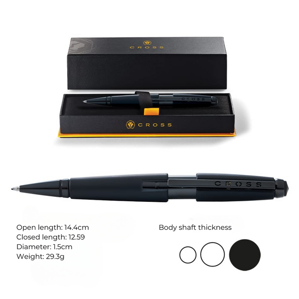 将图片加载到图库查看器,Cross Edge Gel Rollerball Pen - Matte Black Lacquer