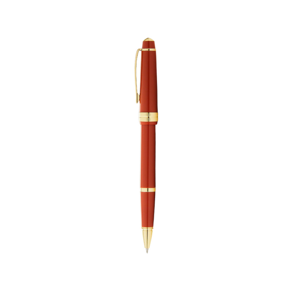 将图片加载到图库查看器,Cross Bailey Light Polished Amber Resin and Gold Tone Rollerball Pen