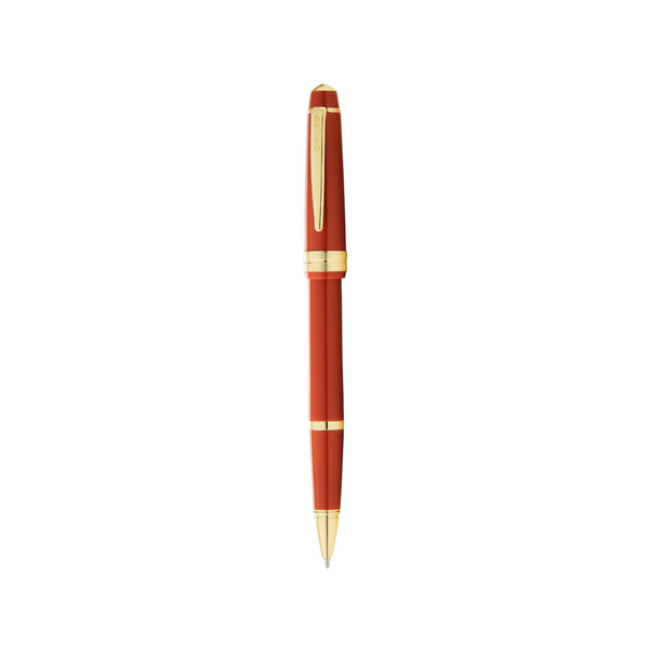 将图片加载到图库查看器,Cross Bailey Light Polished Amber Resin and Gold Tone Rollerball Pen