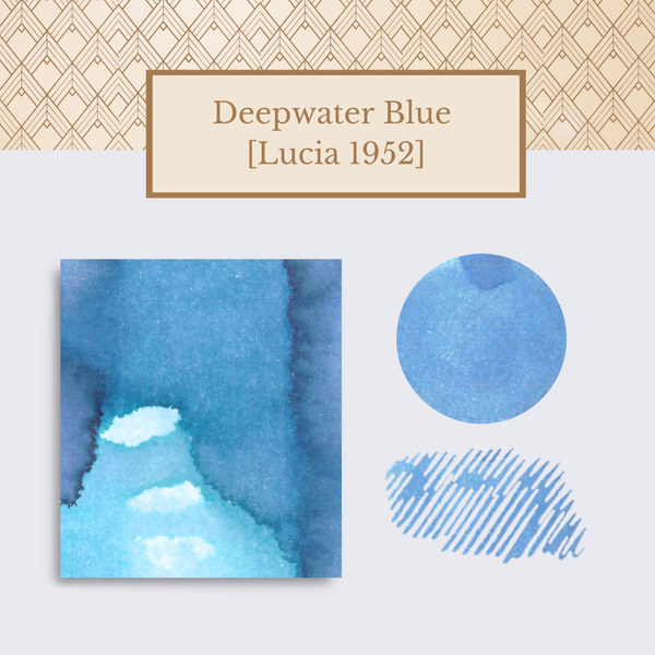Load image into Gallery viewer, Vinta Inks 30ml Ink Bottle Deepwater Blue (Lucia 1952)