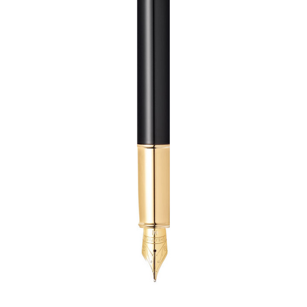 이미지를 갤러리 뷰어에 로드 , Sheaffer 100 E9322 Fountain Pen - Glossy Black with Gold-tone Trims