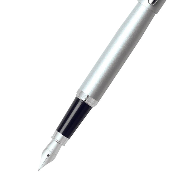 Load image into Gallery viewer, Sheaffer VFM E9400 Fountain Pen - Strobe Silver with Chrome Plated Trims