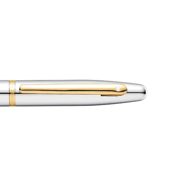 将图片加载到图库查看器,Sheaffer VFM E9422 Fountain Pen - Polished Chrome with Gold Plated Trims