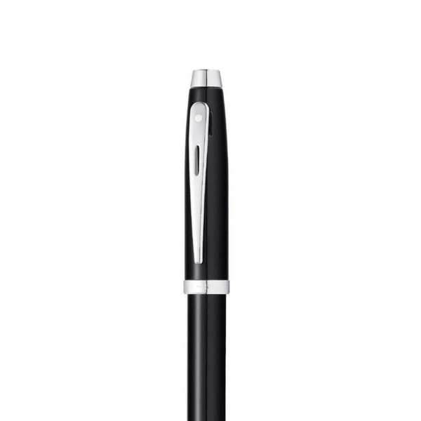 이미지를 갤러리 뷰어에 로드 , Sheaffer 100 E9338 Rollerball Pen - Glossy Black Lacquer with Chrome Plated Trims