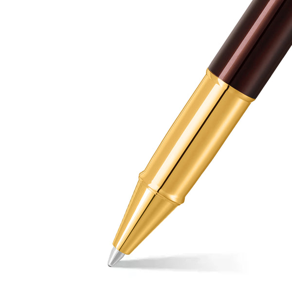 Load image into Gallery viewer, Sheaffer 100 E9370 Glossy Coffee Brown With PVD Gold-Tone Trim Rollerball Pen (WW30)