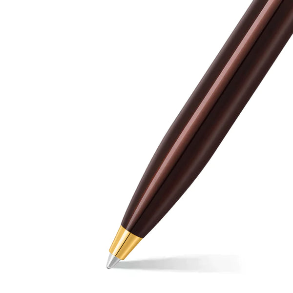 Load image into Gallery viewer, Sheaffer 100 E9370 Ballpoint Pen - Coffee Brown with PVD Gold-tone Trims