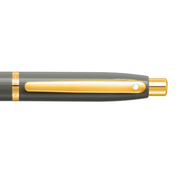 이미지를 갤러리 뷰어에 로드 , Sheaffer VFM E9427 Ballpoint Pen - Glossy Light Gray with PVD Gold-tone Trims