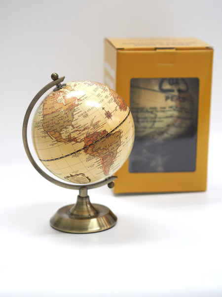 Load image into Gallery viewer, Luxo Antique Globe, Copper Metal Base - 14cm