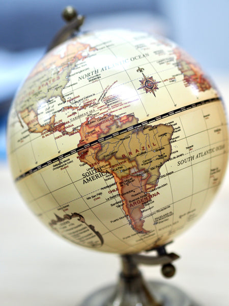 Load image into Gallery viewer, Luxo Antique Globe, Copper Metal Base - 14cm