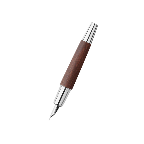 Load image into Gallery viewer, Faber-Castell Emotion Fountain Pen Pearwood Dark Brown Chrome Metal (FPD 2024)