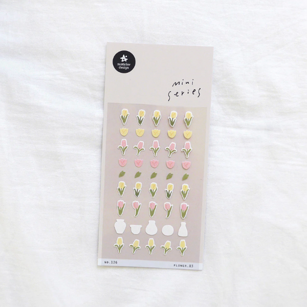 이미지를 갤러리 뷰어에 로드 , Suatelier Mini Series Sticker - Flower.03