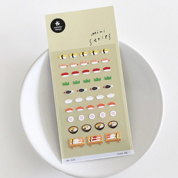 将图片加载到图库查看器,Suatelier Mini Series Sticker - Food.06 Sushi