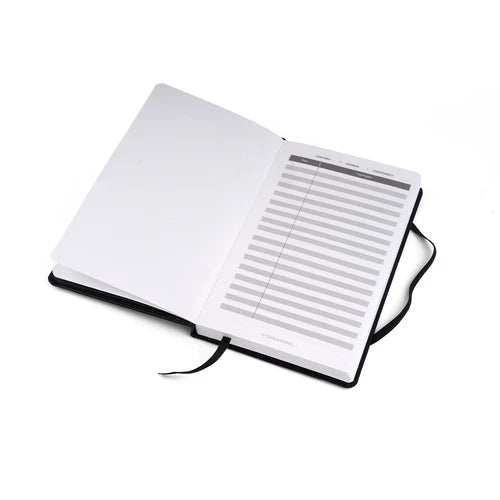 Load image into Gallery viewer, Sheaffer Sentinel Ballpoint 321 Hangsell-Black with Chrome Trim with A5 Note book