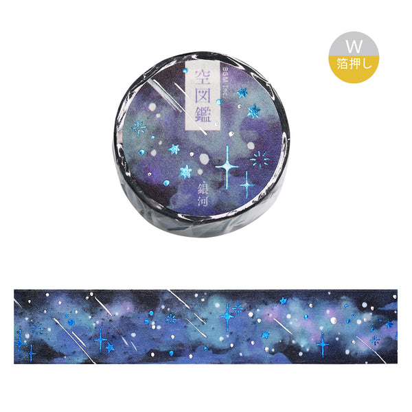 이미지를 갤러리 뷰어에 로드 , BGM Foil Stamping Masking Tape: Sky Encyclopedia - Galaxy
