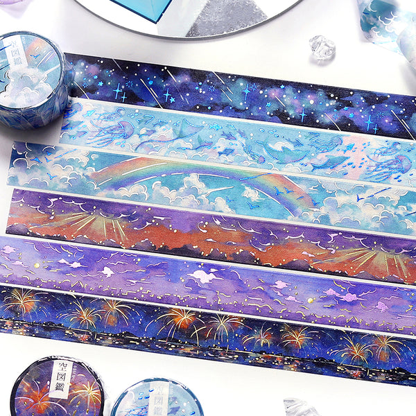 이미지를 갤러리 뷰어에 로드 , BGM Foil Stamping Masking Tape: Sky Encyclopedia - Galaxy