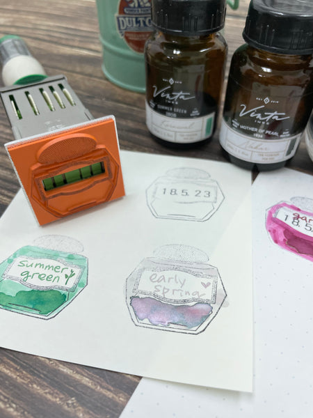 画像をギャラリービューアに読み込む, Sanby Ink Biyori Date Stamp - Ink Bottle