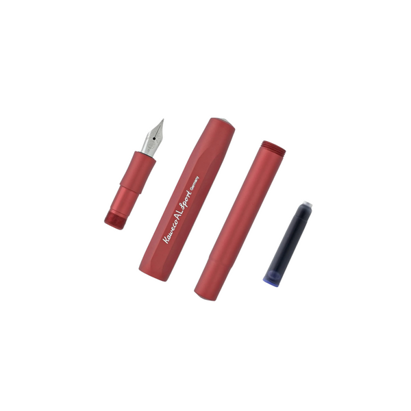 Load image into Gallery viewer, Kaweco AL Sport Fountain Pen Deep - Red