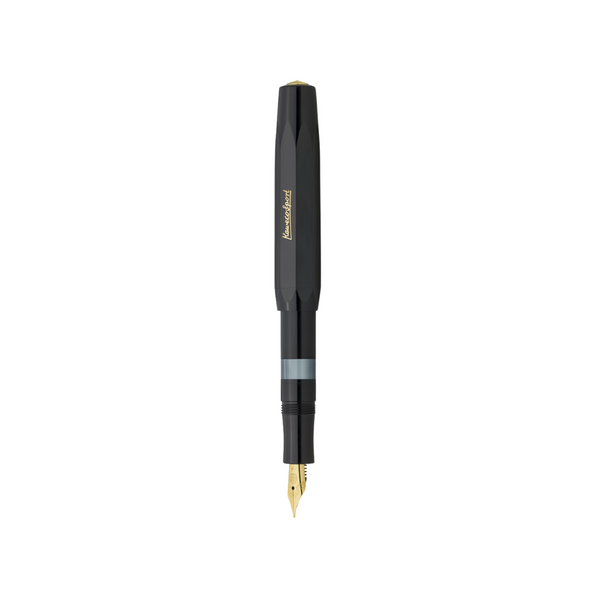 将图片加载到图库查看器,Kaweco Piston Sport Classic Fountain Pen - Black with Gold Nib