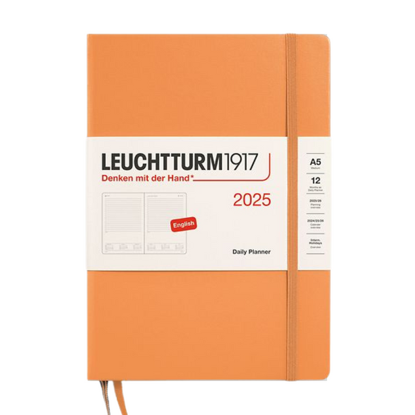 이미지를 갤러리 뷰어에 로드 , Leuchtturm1917 A5 Medium Daily Planner 2025 - Apricot